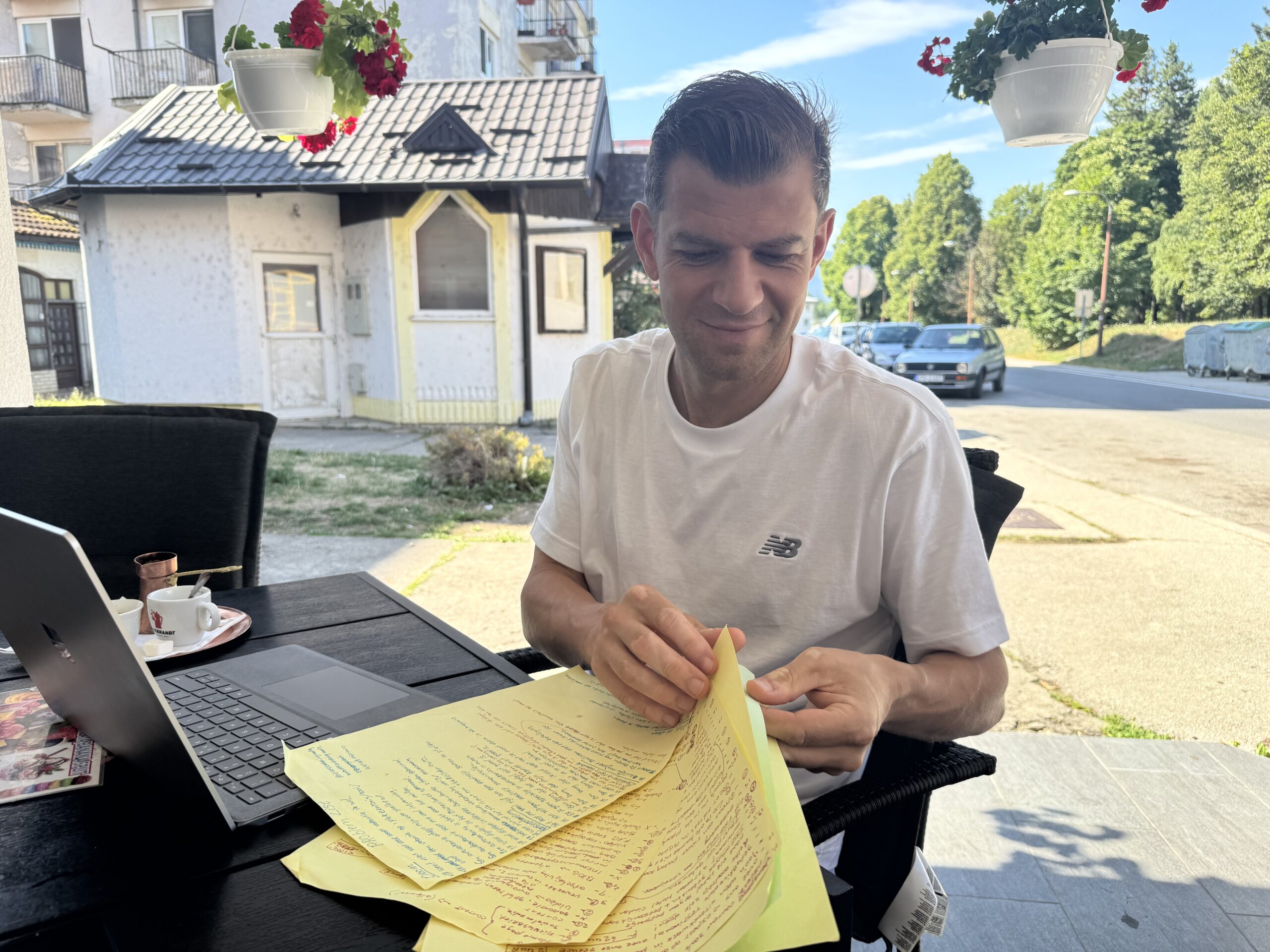 Martijn aan het werk